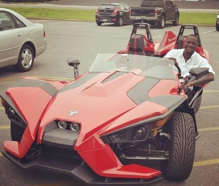 Three-wheeled Polaris Slingshot is Deontay Wilder's favorite car.